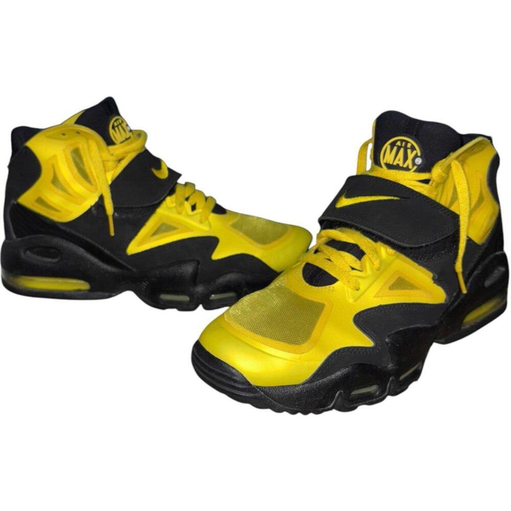 10.5 Vtg Y2k Nike Air Max Express Pittsburgh Steelers Yellow Black High strap